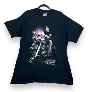 Vintage 1992 Elvis Presley Motorcycle T Shirt Size XXL Single Stitch‎ USA 90s